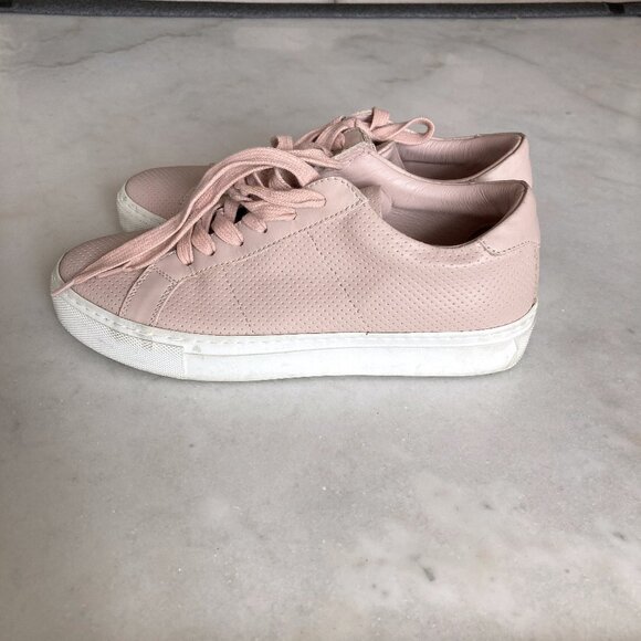 Greats Brooklyn pink & white leather sneakers, italian leather, pink laces - Picture 5 of 10